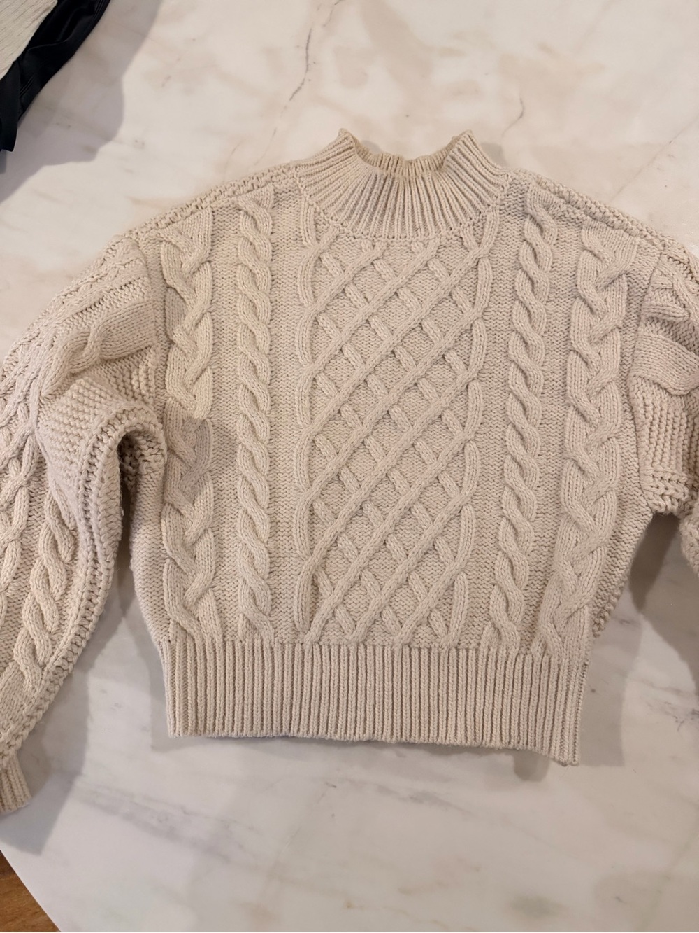 Gentle Fawn Cream Cable Knit Turtleneck Sweater
